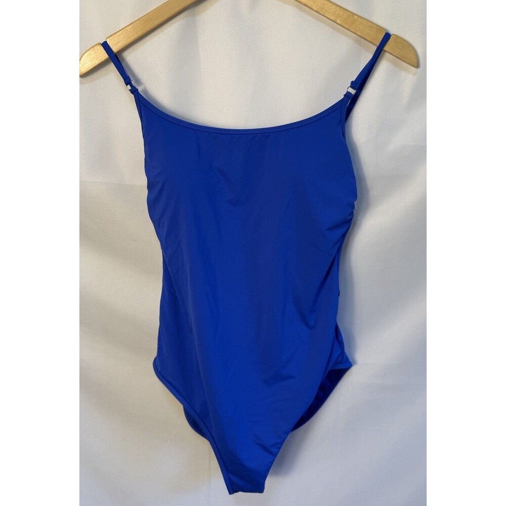 NWOT Athleta One Piece Plunge Back Strappy Swimsuit Bathing suit Women's Blue